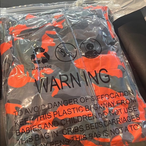 Local Montana Designed! Streetwear High-Low Camo Dress/Coat, Orange & Black.NWOT - Picture 6 of 9